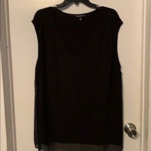 Black sleeveless top